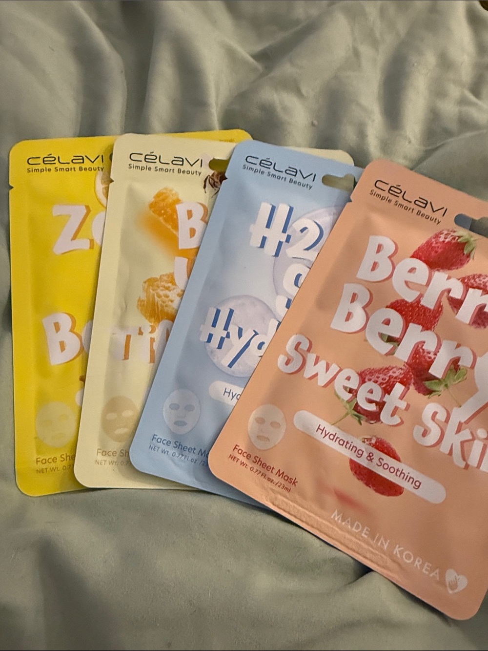 Celavi various face sheet mask bundle